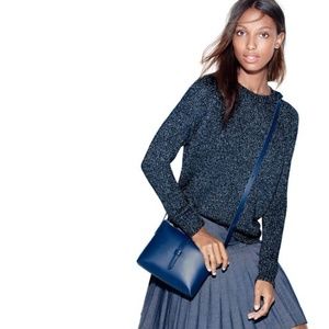 J. Crew Metallic side-slit sweater